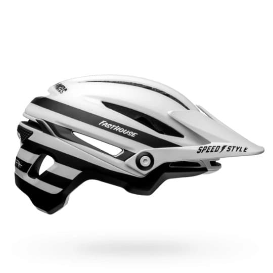 Bell Fasthouse Stripes Sixer MTB Helmet Matte - White/Black