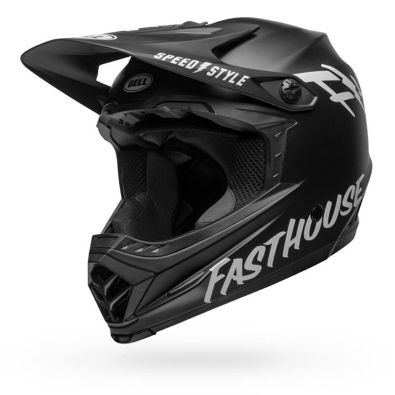 Bell Fasthouse Full 9 Fusion MTB Helmet - Black/White