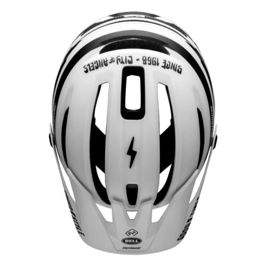 Bell Fasthouse Stripes Sixer MTB Helmet Matte - White/Black
