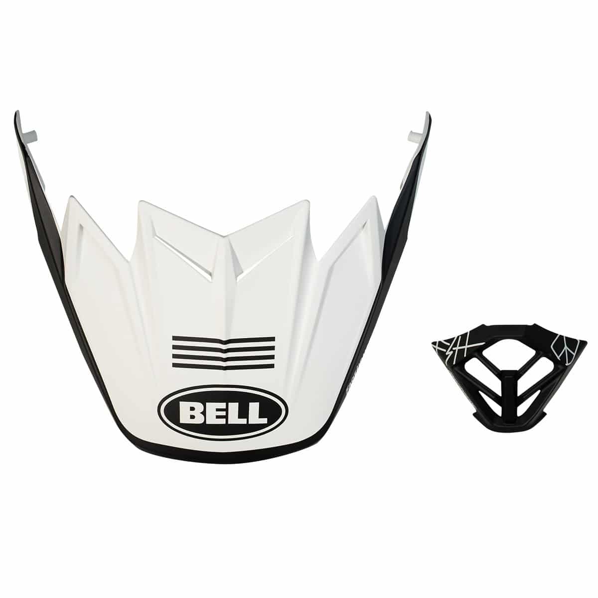 Bell Fasthouse Moto 9 Visor MP Kit 4-Stripe White/Black PS